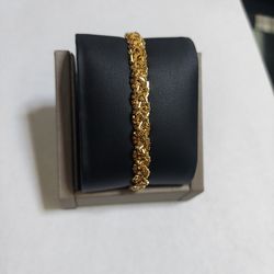 18k 22.1g 7" Braided Mesh Bracelet 