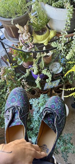 DR MARTENS 1461 Floral Jacquard Oxford Shoes