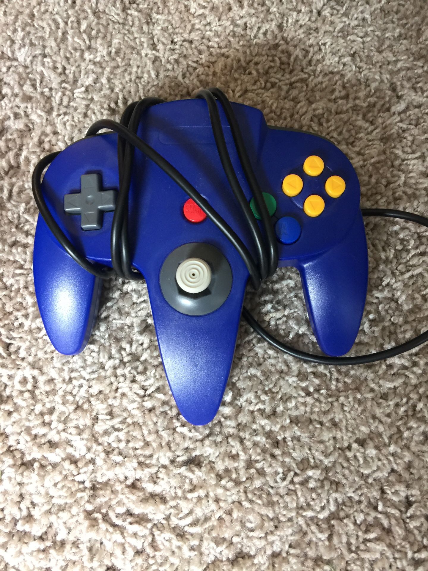 Blue Nintendo 64 Game Controller