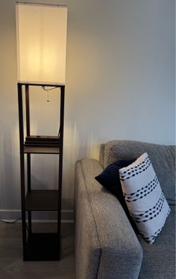 Floor Lamp with Shelves