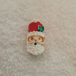 Vintage Metal Santa Claus Lapel Pin - 1.25" (3  cm)