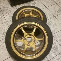 ADVAN RACING RG 16x7 +44gold wheels 4x114.3