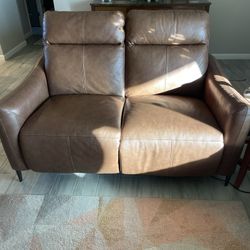 Genuine Leather Love Seat 