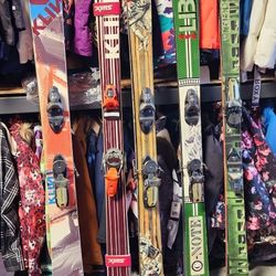 Powder Skis And Regular Skis