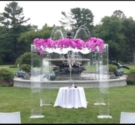 Transparent Acrylic Chuppah Huppah & Wedding Canopy Acrylic Arch Mandap