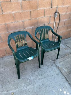 Green Plastic chairs