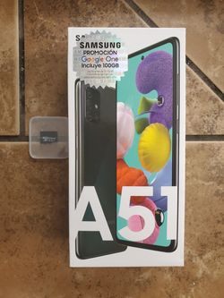 Samsung galaxy a51 128gb(unlocked) plus 64gb SD card new cond. $220