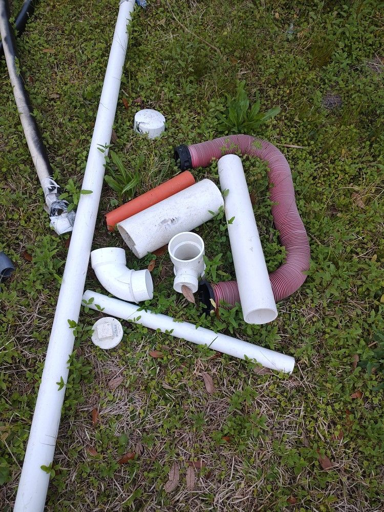Various PVC Pipes And Turns All Different Kinds. Got A lot Of It Laying Around
