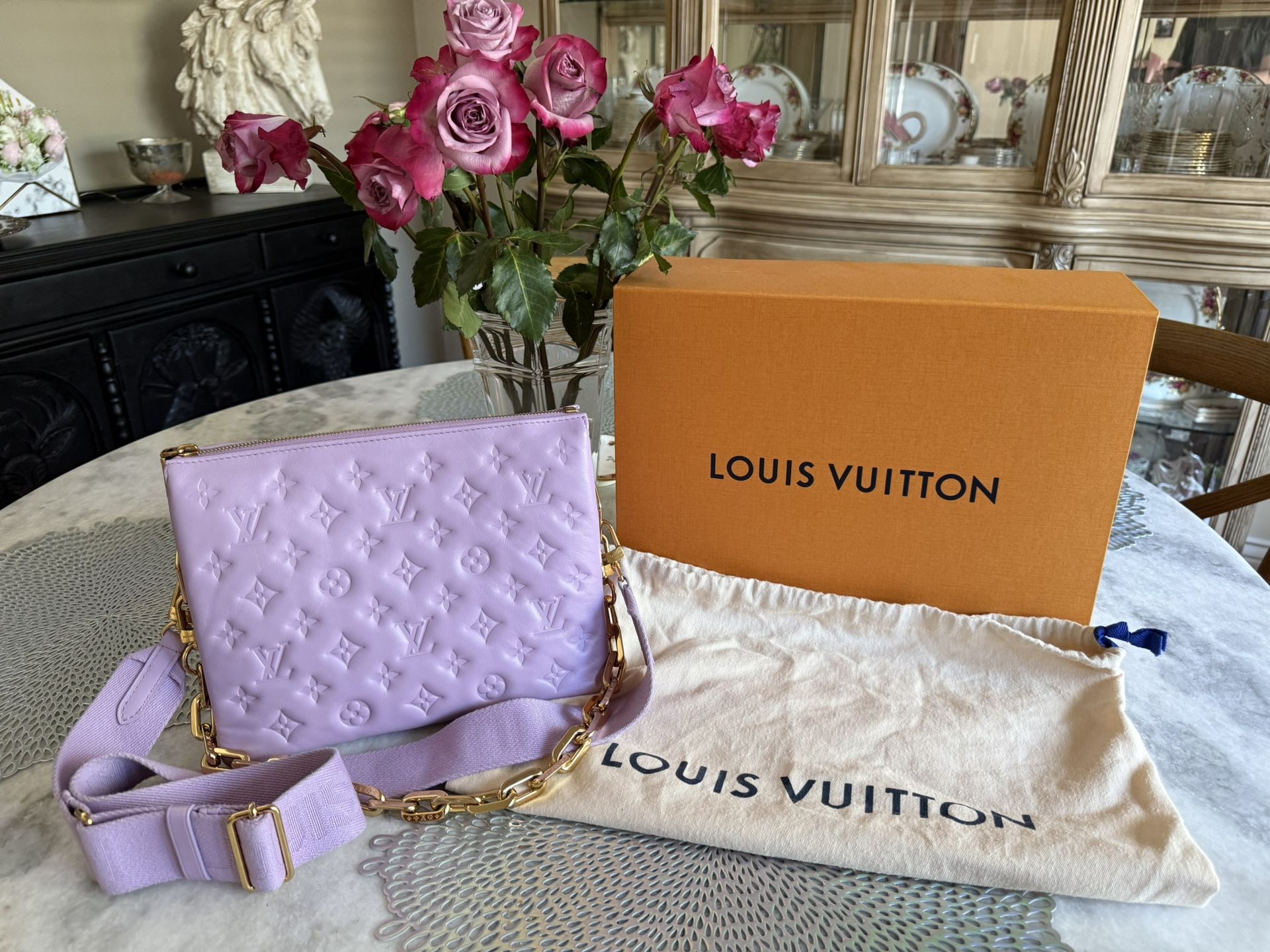 Louis Vuitton Coussin PM Crossbody Handbag M82067 Special Color Lavender Lilac