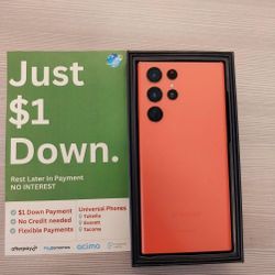 Samsung Galaxy S22 Ultra 5G 128gb  Unlocked, FREE Smartwach/ Headphones. Pay $1 Today Rest in payments. NO CREDIT NEEDED FINANCING