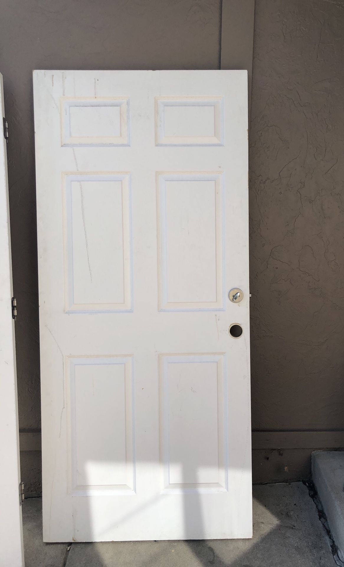 Solid core 6 panel door 35 1/8”W 80” H (no frame)