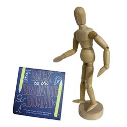 back to the drawing board game + manneqin model