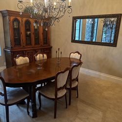 6 Chair Dining Set - China Cabinet - 