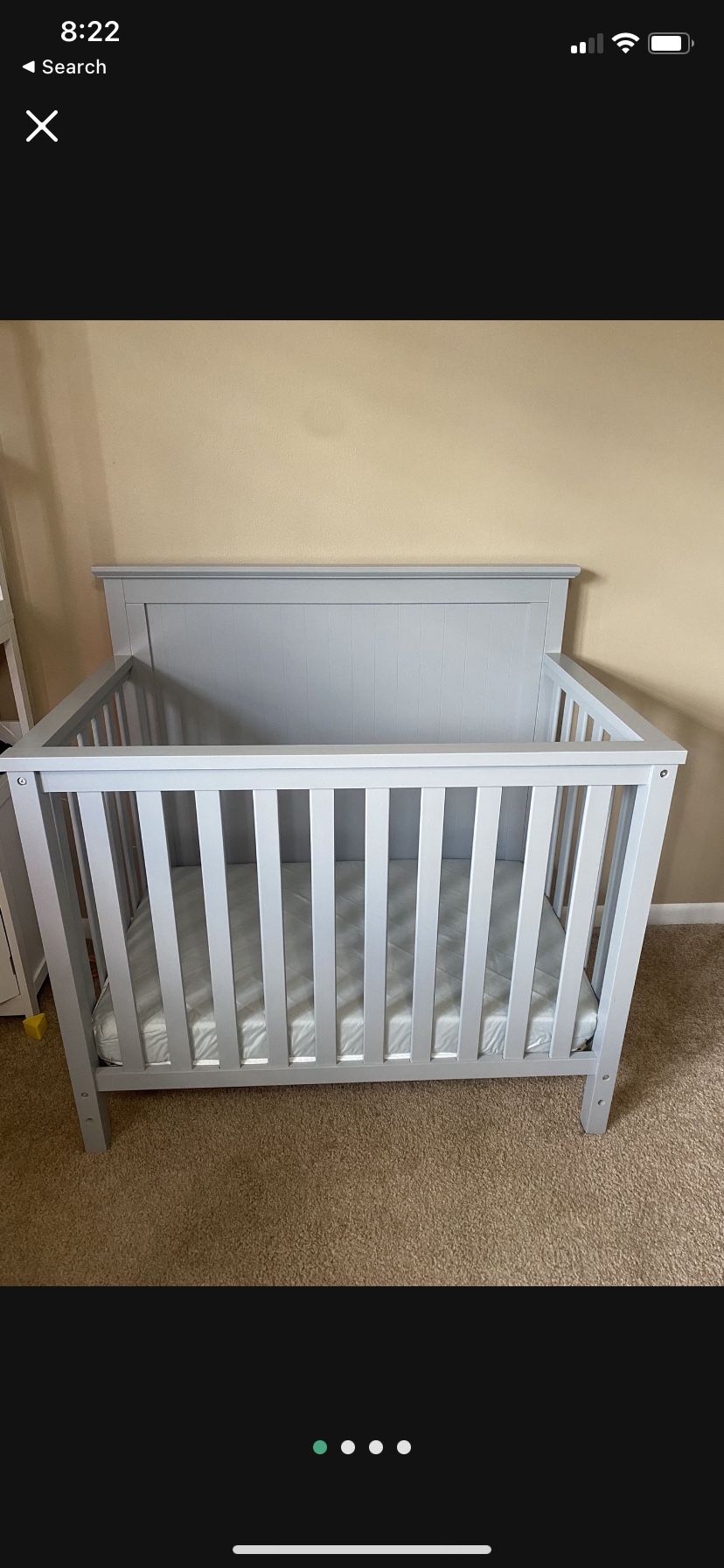 Mini Crib With Mattress 