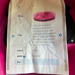 Light Up Bumper Car For Kids