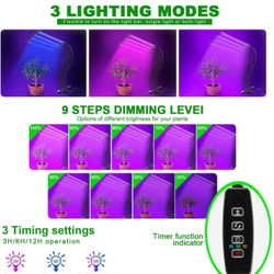 New in box 9 Dimmable Levels Grow Light with 3 Modes Timing Function for Indoor Plants