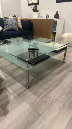 Luxury glass coffee table Italian paid over $2k