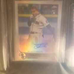 2022 Topps Chrome Julio Rodriquez Autograph RC 