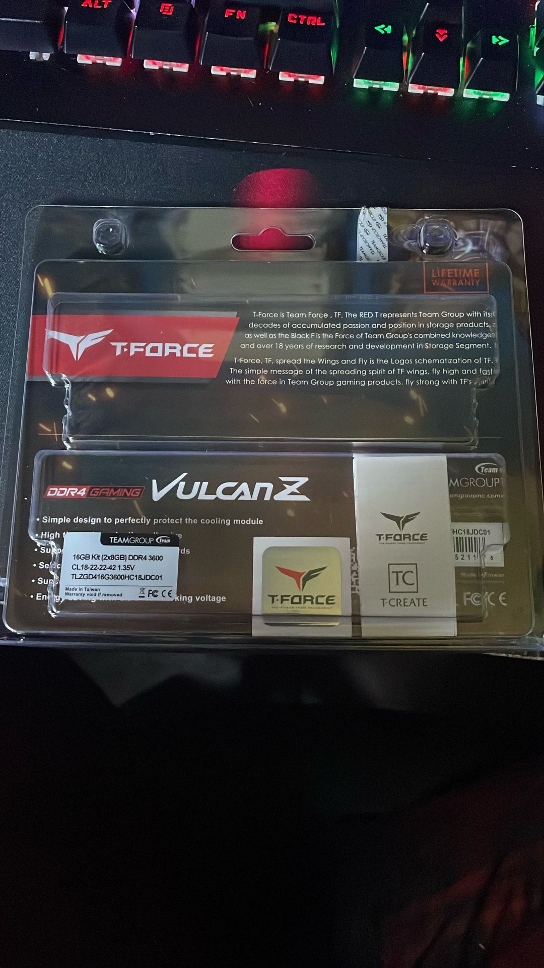 Teamgroup 2x8 DDR4 3600MHz RAM