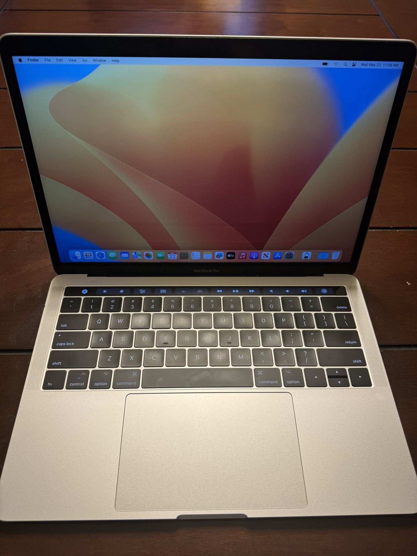 MacBook Pro 2017 (13-inch) w/ Touch Bar and New Battery installed (As shown in photo) macOS “Ventura”