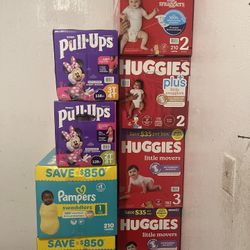 Pampers And Huggies Pull -ups