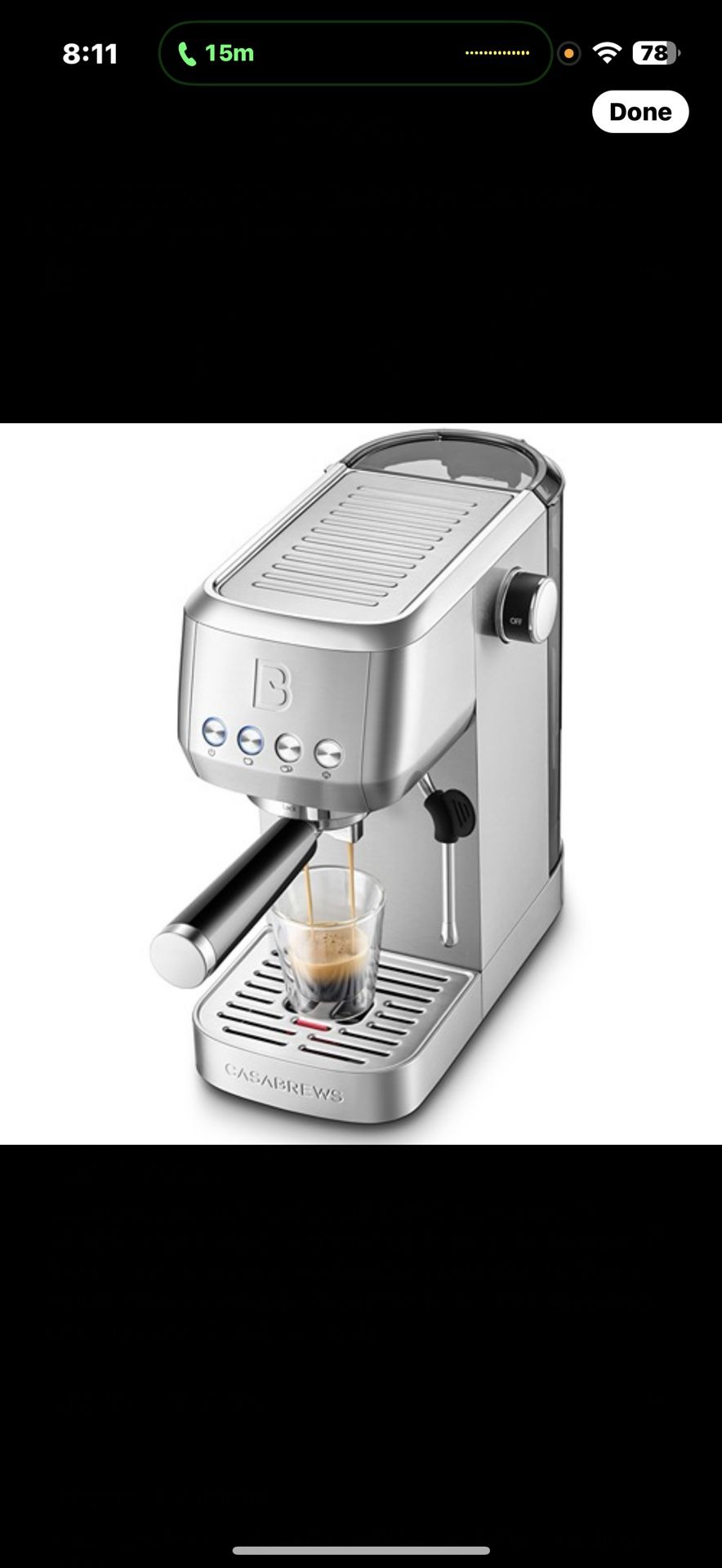 CASABREWS 3700 Essential Espresso Machine 20 Bar S