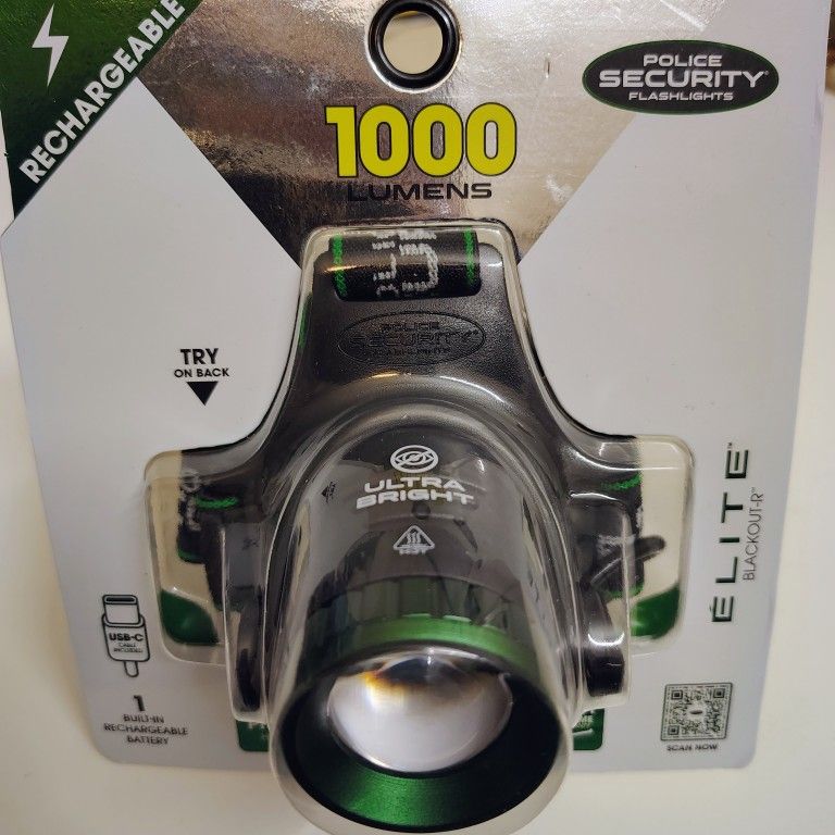 Police Academy Elite Blackout-R,Rechargeable Head Light 