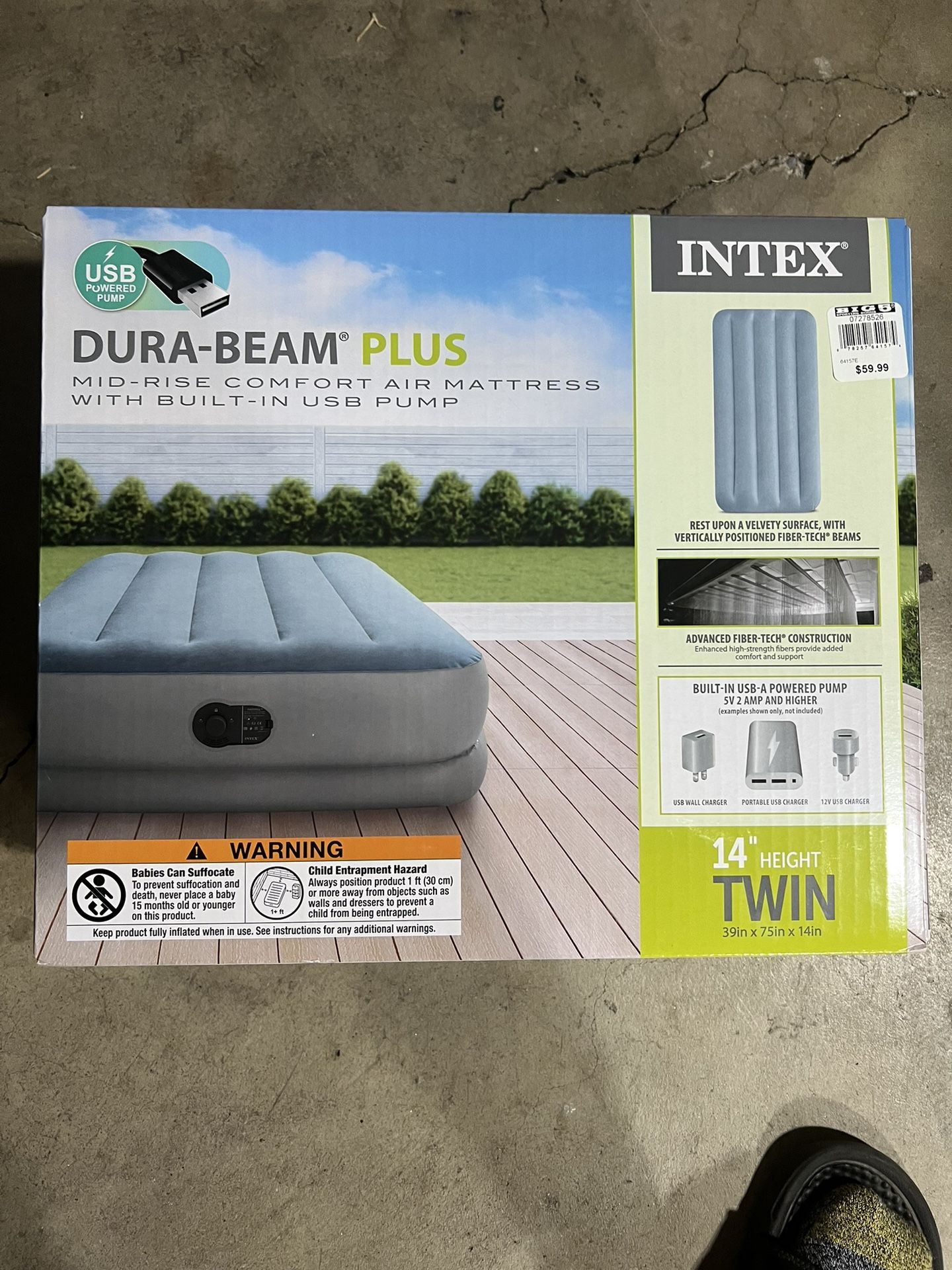 Dura Bean Plus 14” High Air Mattress