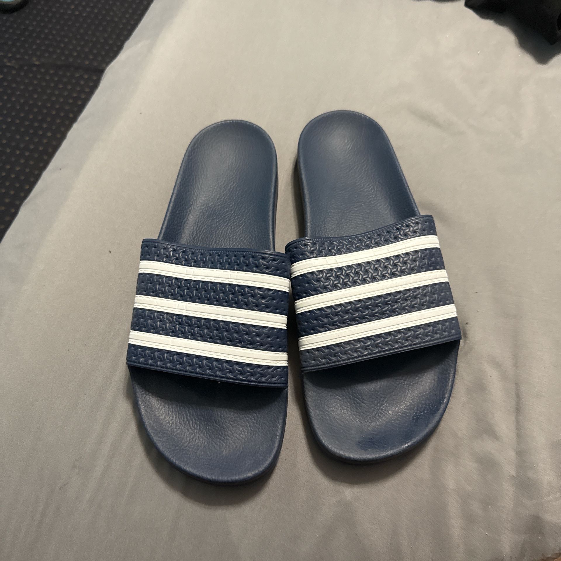 Navy Blue Adidas slides