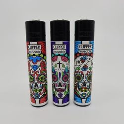 New Mexican Skulls Series Clipper Lighters - Set of 3
. Day Of The Dead