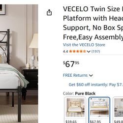 Twin Bed + Mattress Set | Only 1 Year | Clean | $80