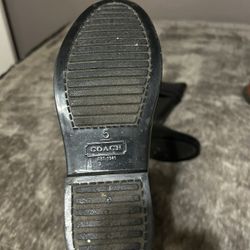 Coach Black Long Boots Size 5