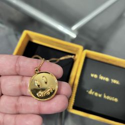 RARE Drew House Mascot Pendant Necklace - 24K Gold Plated - FW22 Limited Edition