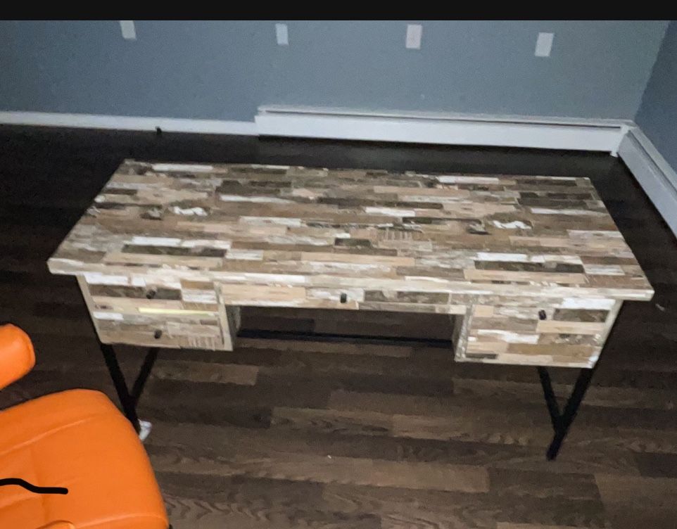 Faux Barn Wood Desk