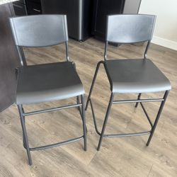 2 Black Stools 