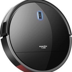 Enther Robot Vacuum Cleaner, Robotic Vacuum Cleaner with Gyro Navigation, 2600mAh, 120mins Run Time, Super-Thin, 6 Clean Modes, Self-Charging for Pet 