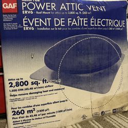 Power Attic Vent Fan New Unused GAF ERV6