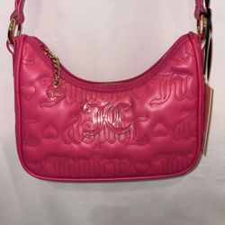NWT Juicy Couture Pink League Hobo Purse in Pink Flash