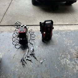 Hyper tough Air compressor And Pressure Washer +attatchments