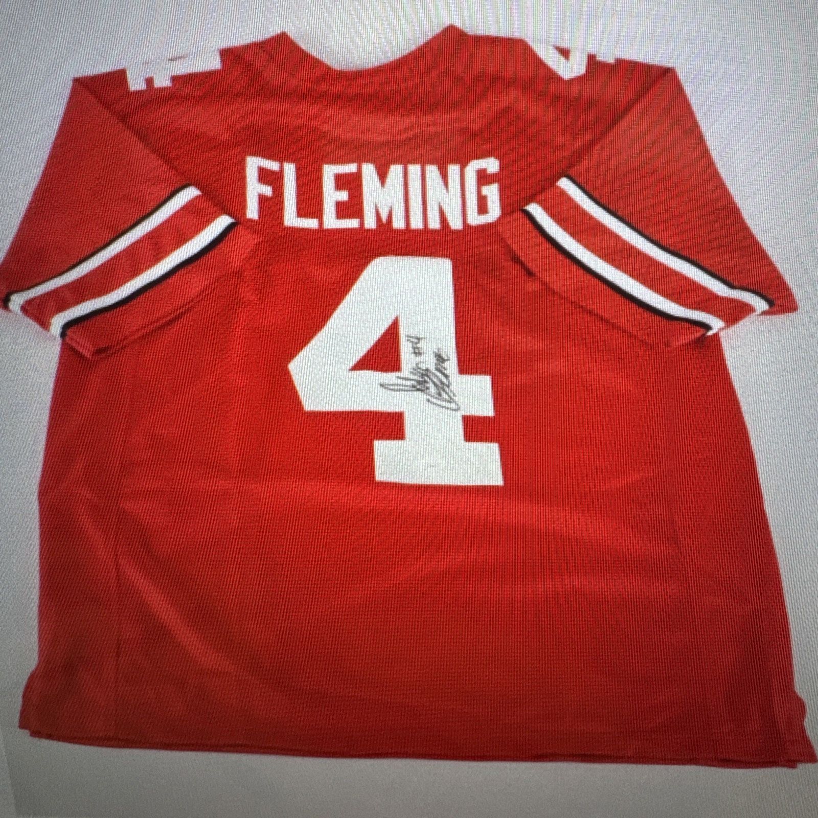 Julian Fleming Signed THE Ohio State Buckeyes Custom Jersey JSA Autographed XL