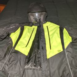 Motorcycle helmet & jacket