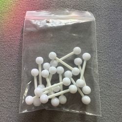 12 Small White Rings
