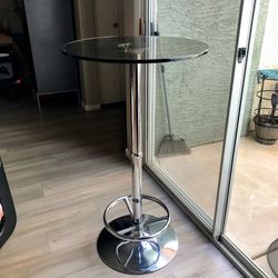 Glass & Chrome Pub Table