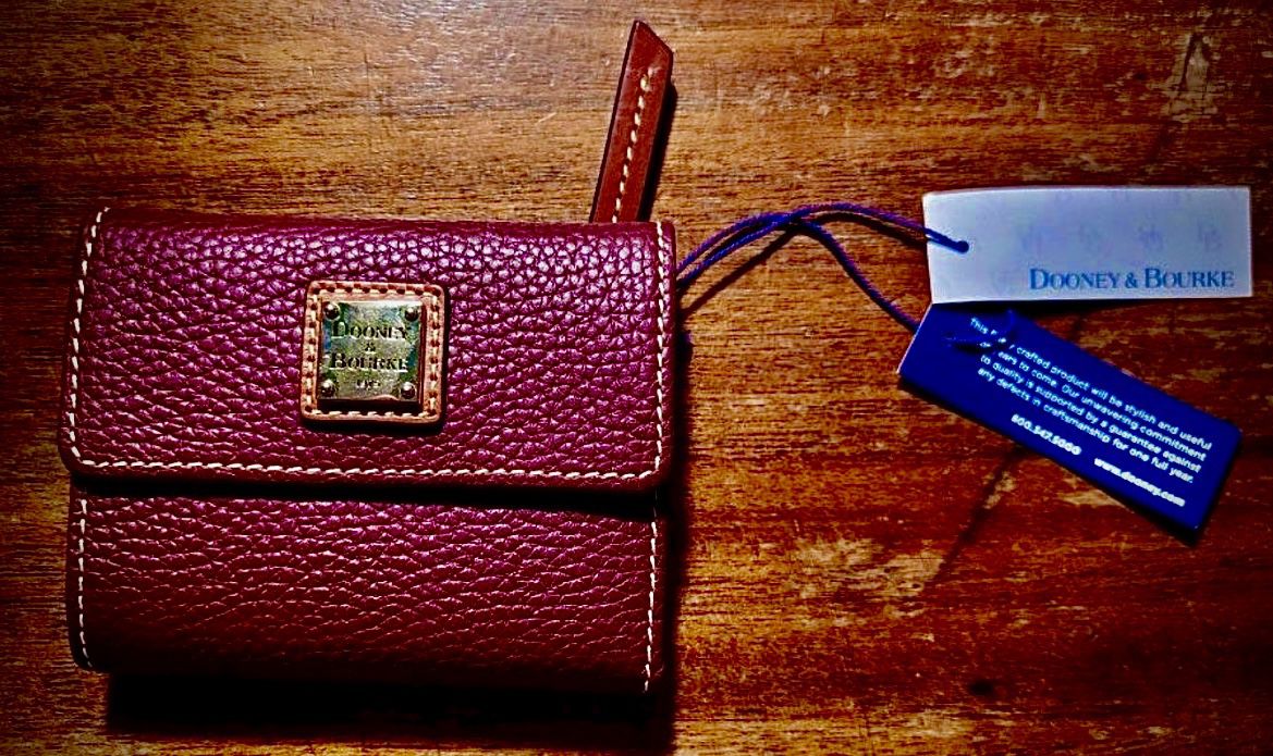 Dooney &  Bourke Pebble Leather Small Wallet