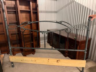Vintage Style Metal Scrollwork king Headboard