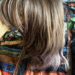 Brown And Pinkish Wig 