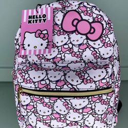 Hello Kitty Mini Backpack New Pink (8")