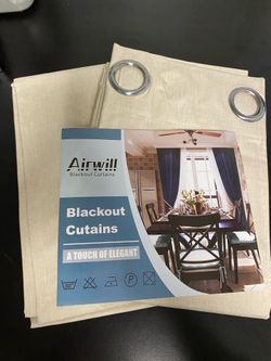 Linen curtains 52 x 96 inch light cream color
