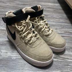 Nike Air Force 1 Mid Premium "Wool Grey" Trainers (857666 001)  Sz 8.5