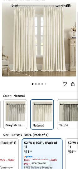 Linen curtains